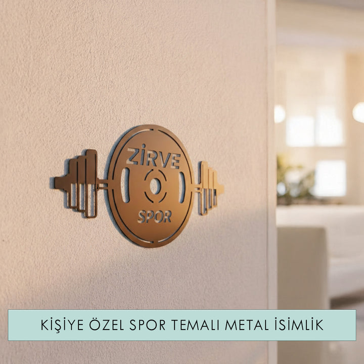 Kişiye Özel Fitness Temalı Metal İsimlik