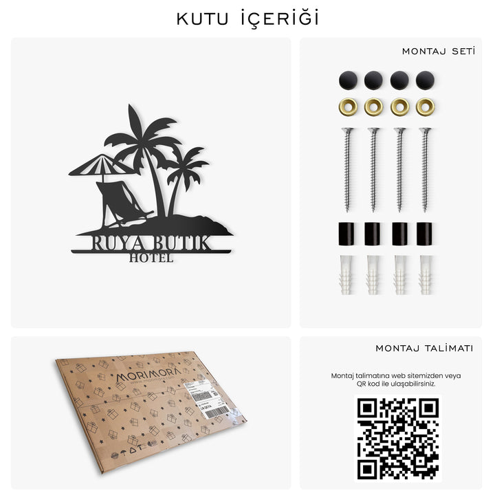 Kişiye Özel Plaj Temalı Metal İsimlik