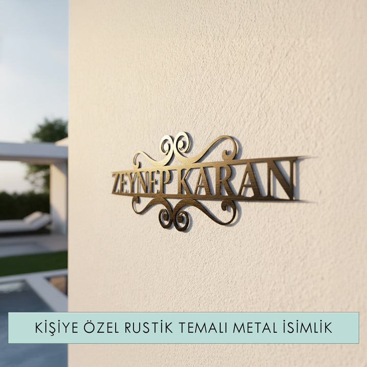 Kişiye Özel Dekoratif Metal İsimlik