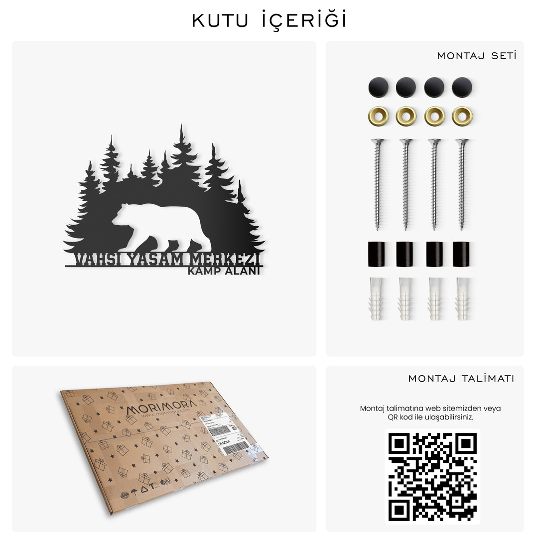 Kişiye Özel Ayı Temalı Metal İsimlik