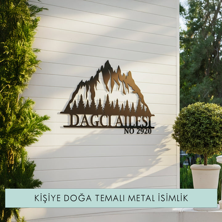 Kişiye Özel Orman ve Dağ Temalı Metal İsimlik