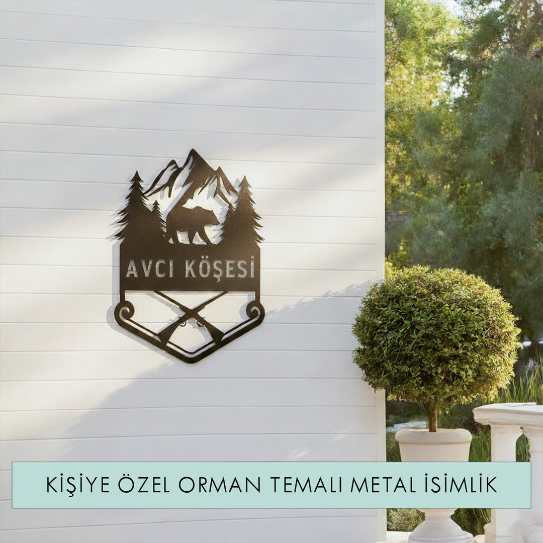 Avcılık Temalı Kişiselleştirilebilir Monogram