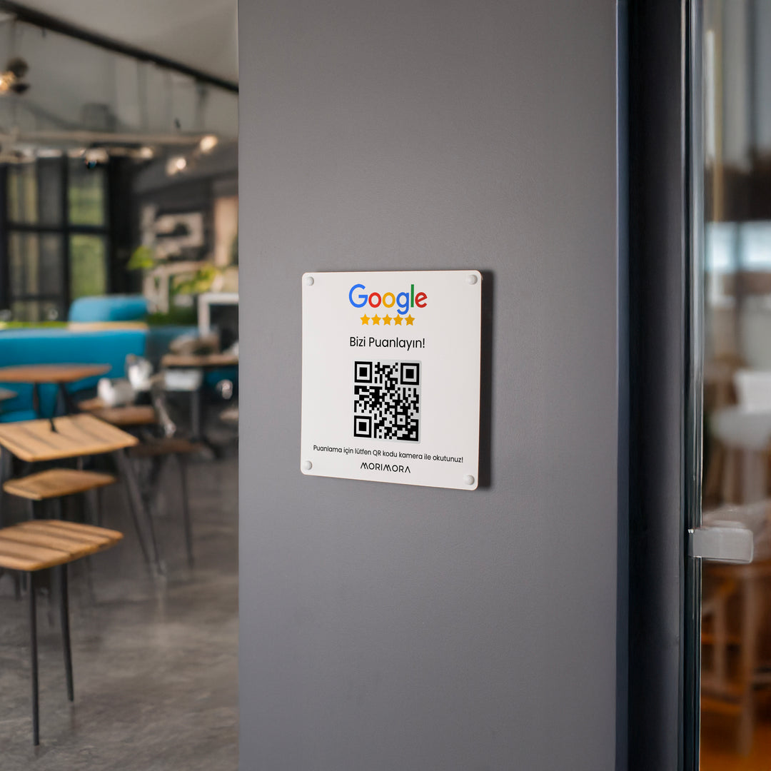 İşletmelere Özel Metal Google Puanlama Tabelası