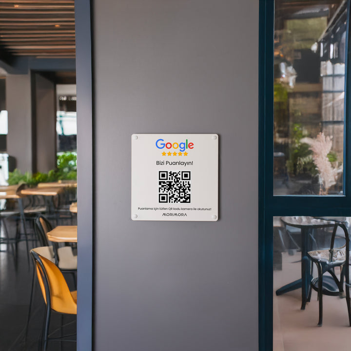 İşletmelere Özel Metal Google Puanlama Tabelası