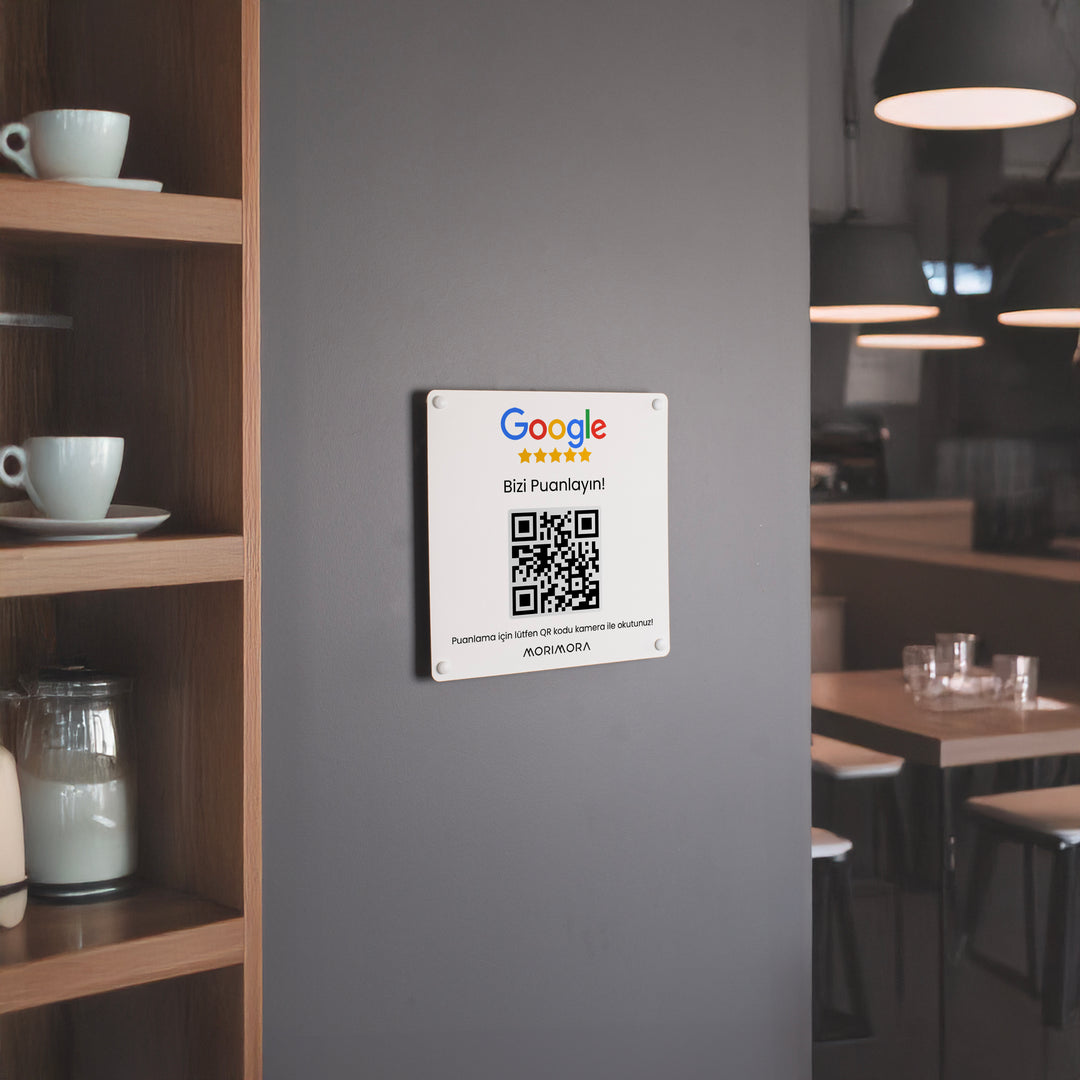 İşletmelere Özel Metal Google Puanlama Tabelası