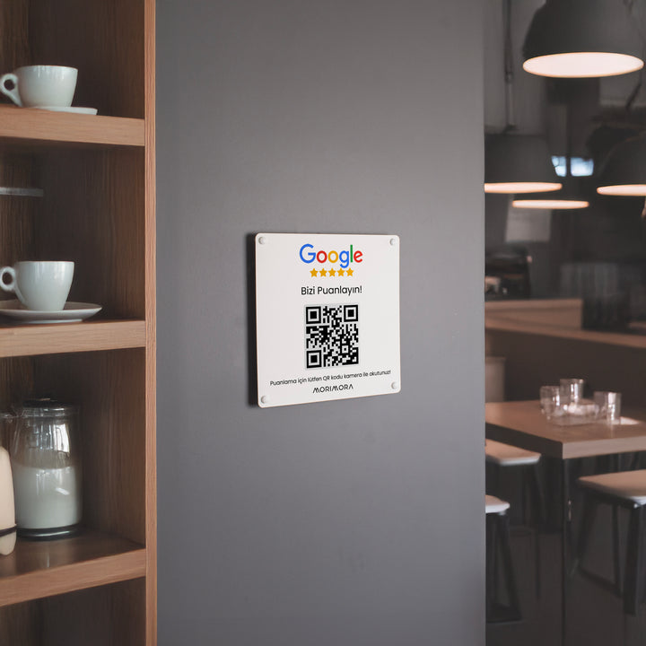 İşletmelere Özel Metal Google Puanlama Tabelası