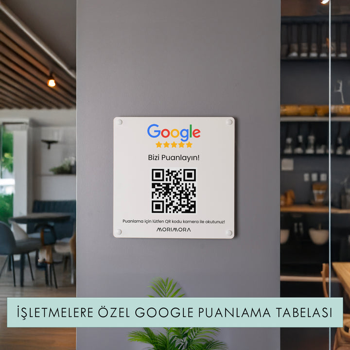 İşletmelere Özel Metal Google Puanlama Tabelası
