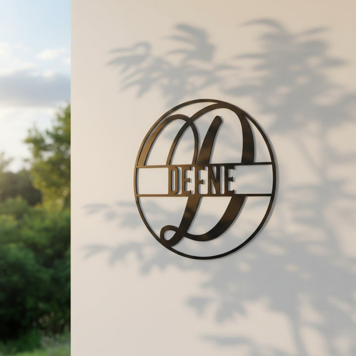 Kişiye Özel Metal Monogram İsimlik
