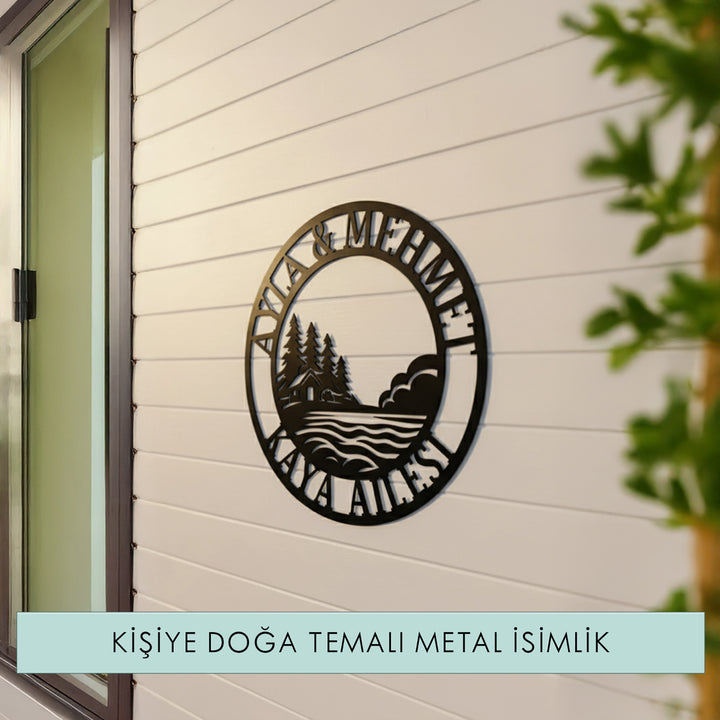 Kişiye Özel Göl Evi Temalı Metal İsimlik