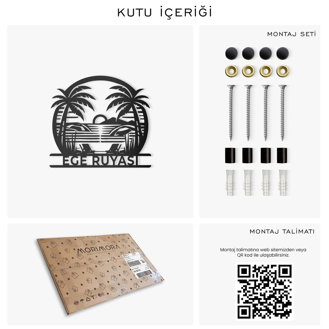 Kişiye Özel Günbatımı Plaj Temalı Metal İsimlik
