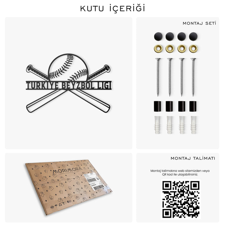 Kişiye Özel Baseball Temalı Metal İsimlik