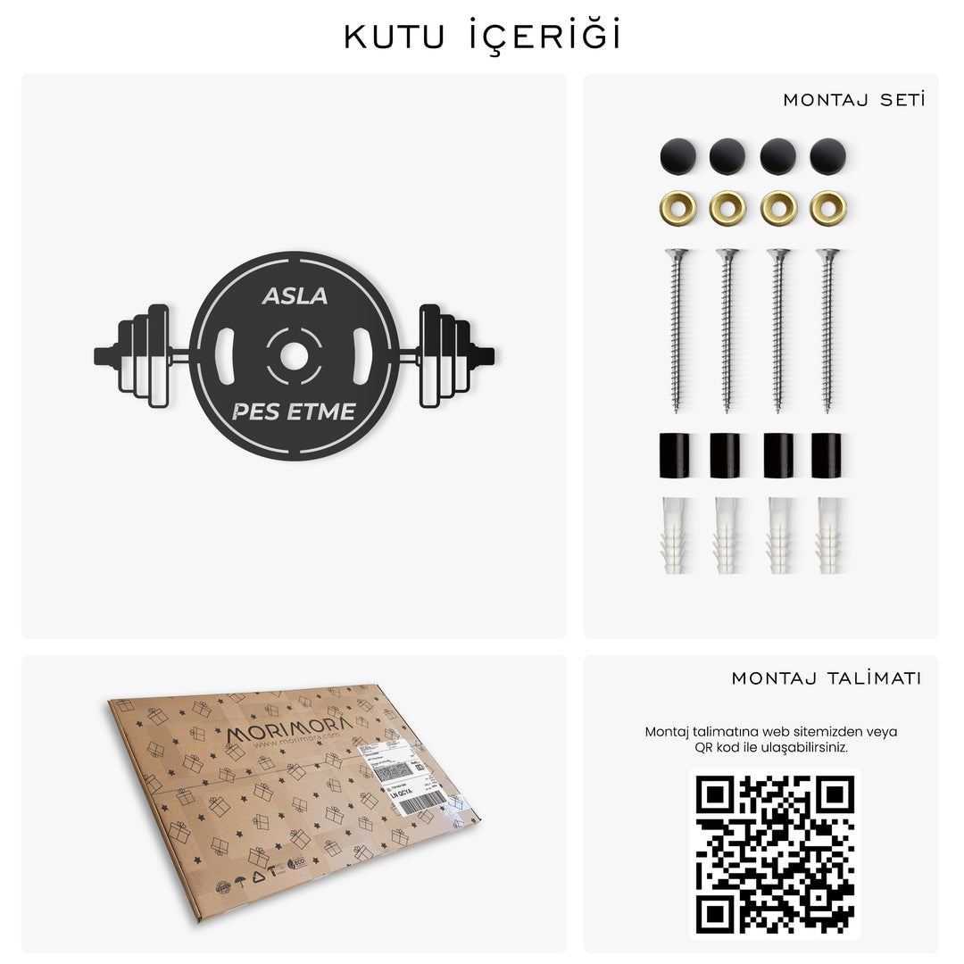 Kişiye Özel Fitness Temalı Metal İsimlik