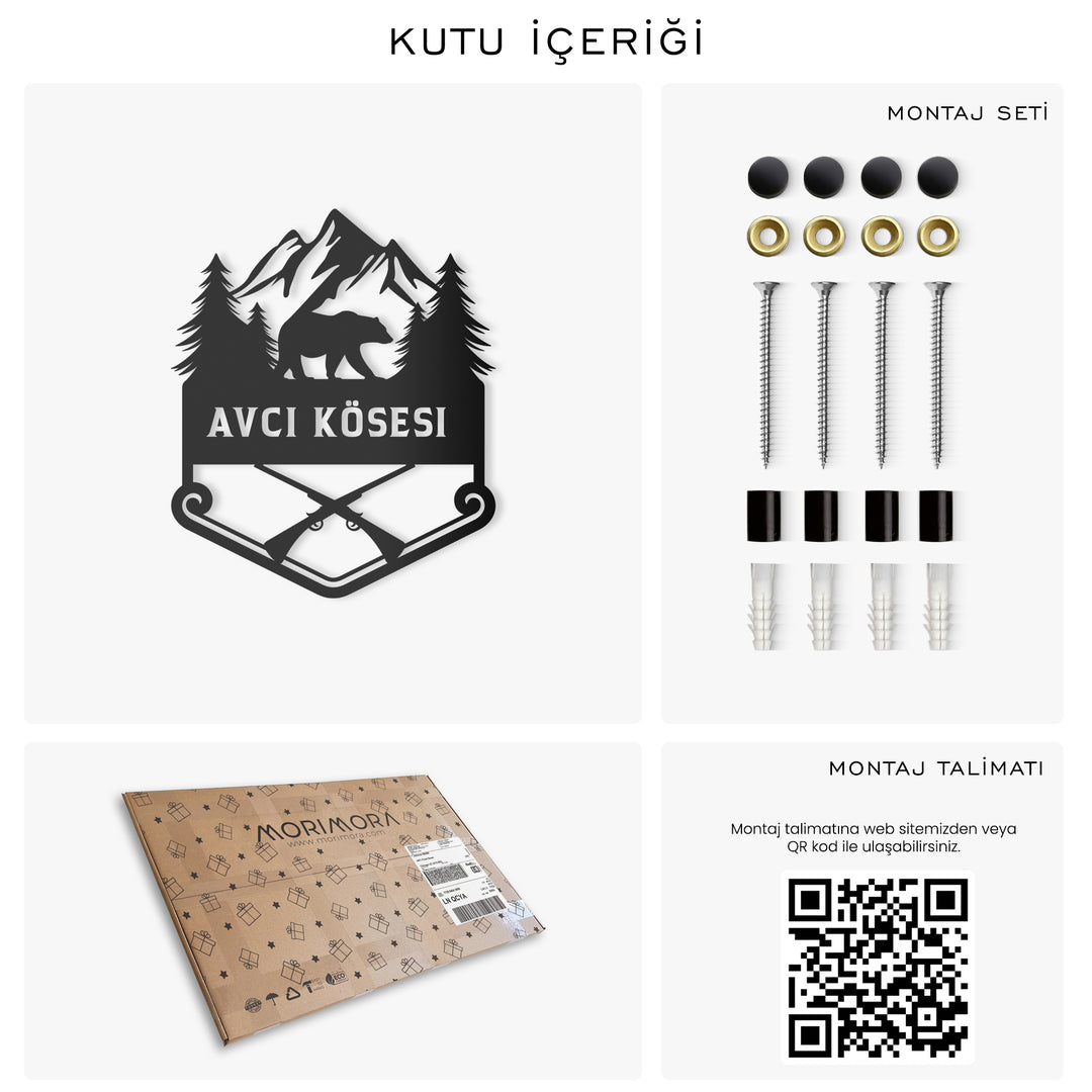 Avcılık Temalı Kişiselleştirilebilir Monogram