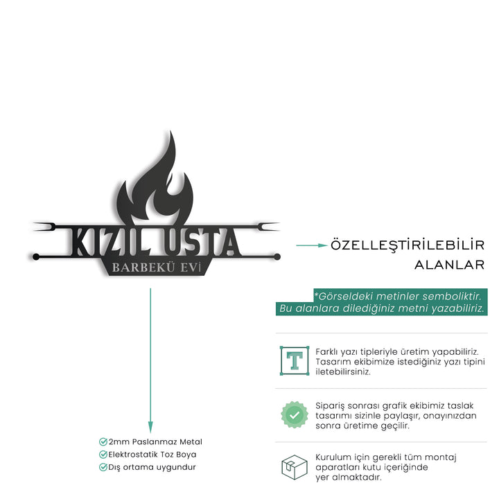 Kişiye Özel Barbekü Temalı İsimlik