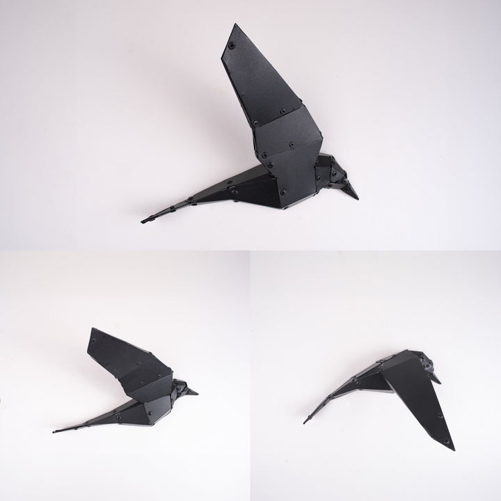 3D Metal Kuş Heykeli