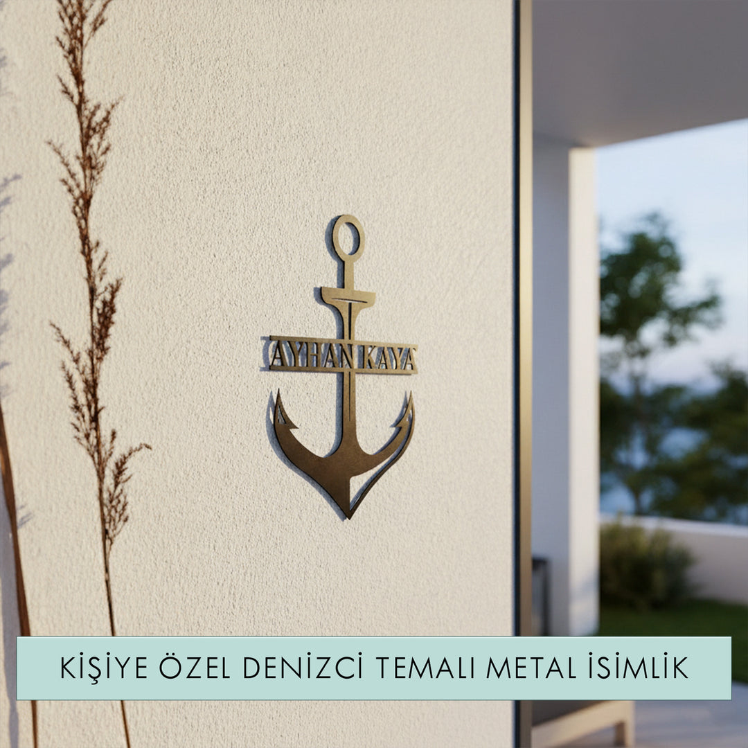 Kişiye Özel Denizci Temalı Metal İsimlik