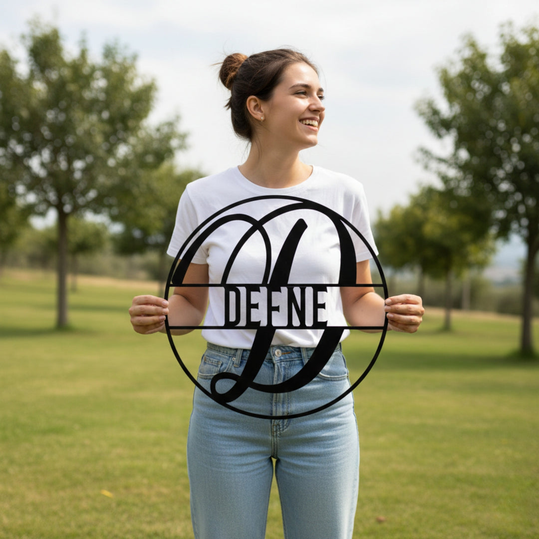 Kişiye Özel Metal Monogram İsimlik