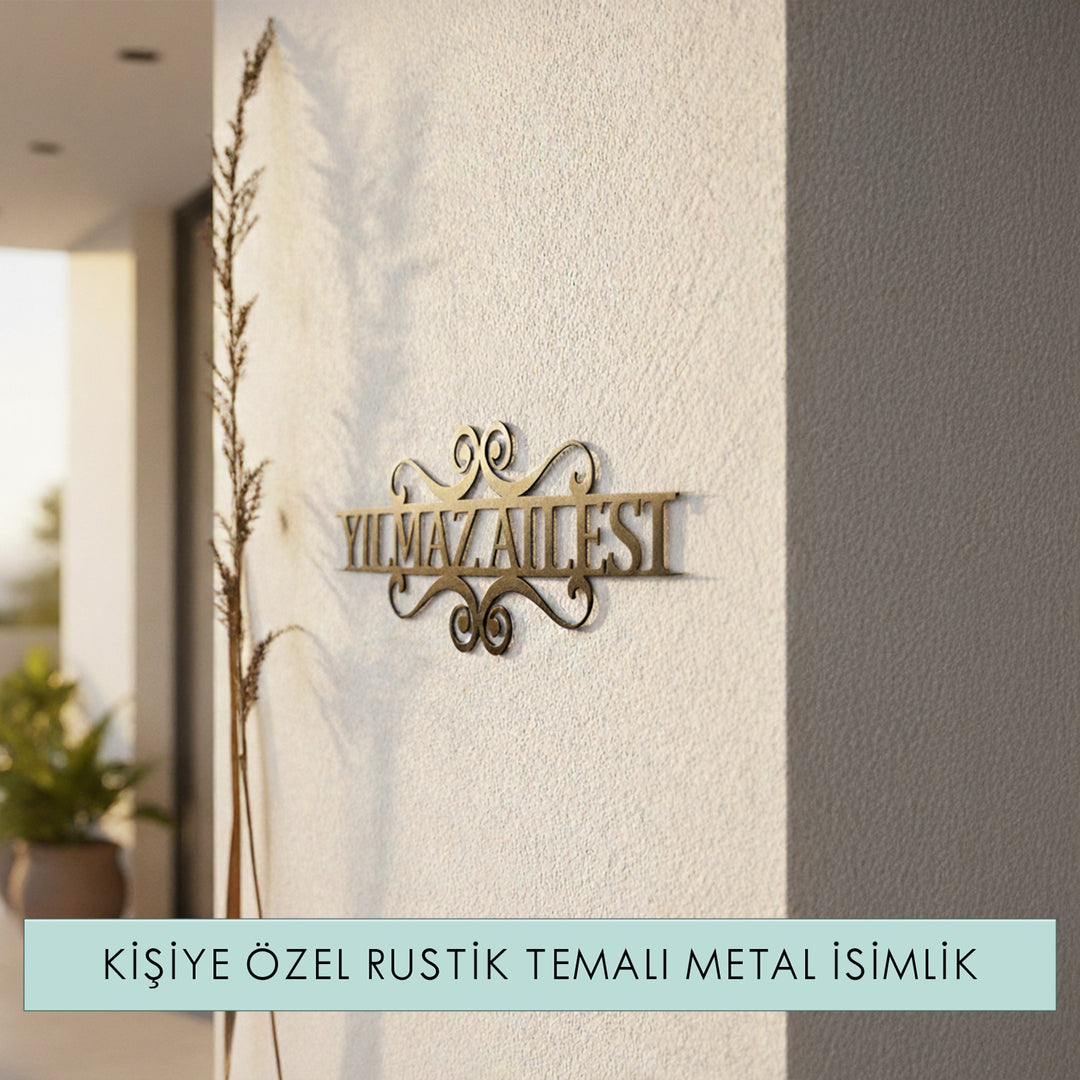 Kişiye Özel Dekoratif Metal İsimlik