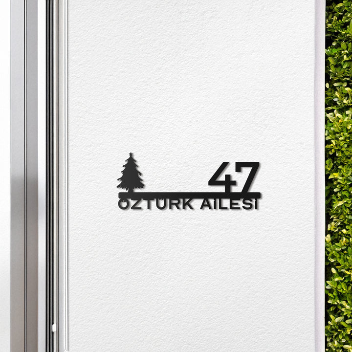 Kişiye Özel Ağaç Temalı Kapı İsimliği