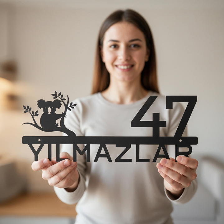 Kişiye Özel Ağaç Temalı Kapı İsimliği