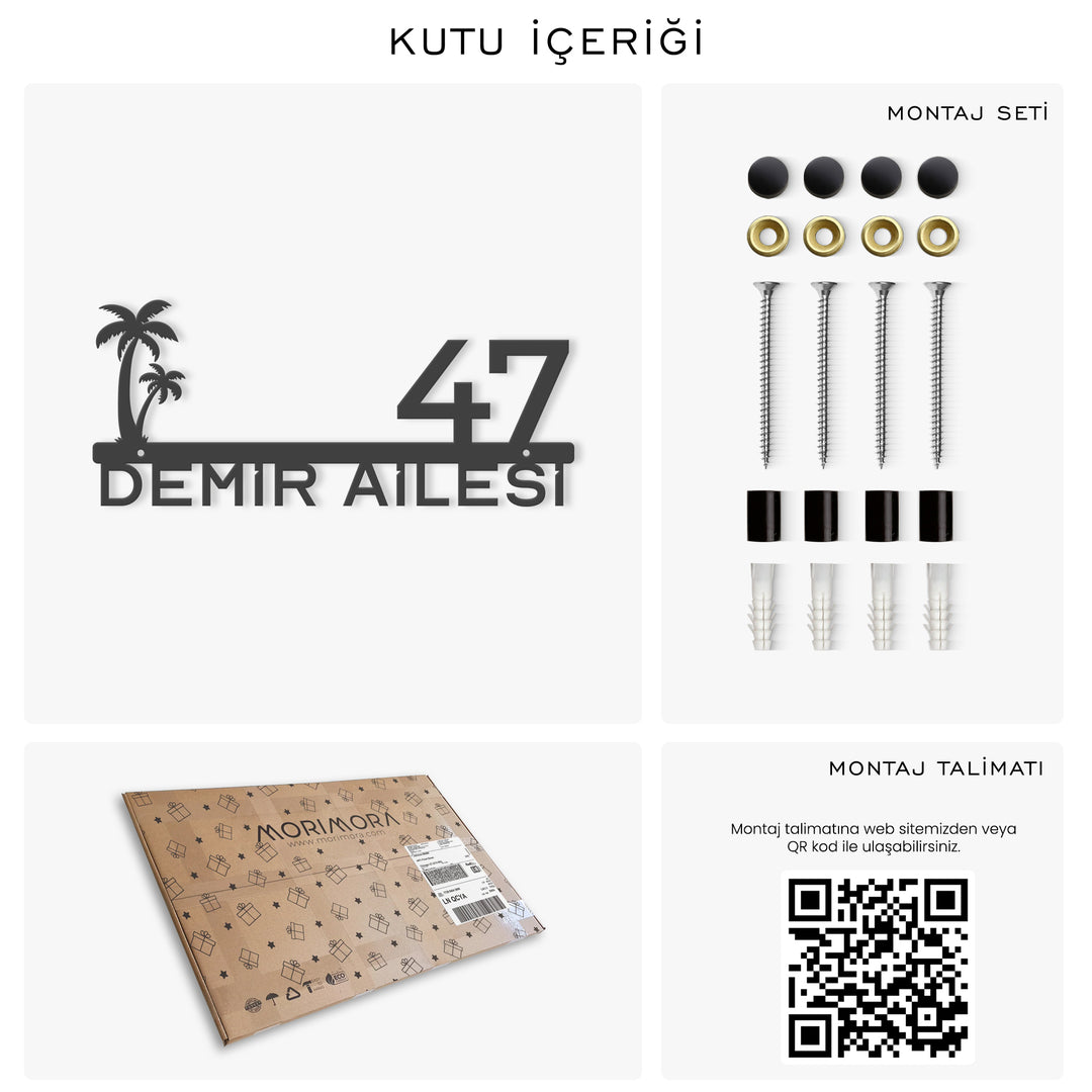 Kişiye Özel Ağaç Temalı Kapı İsimliği
