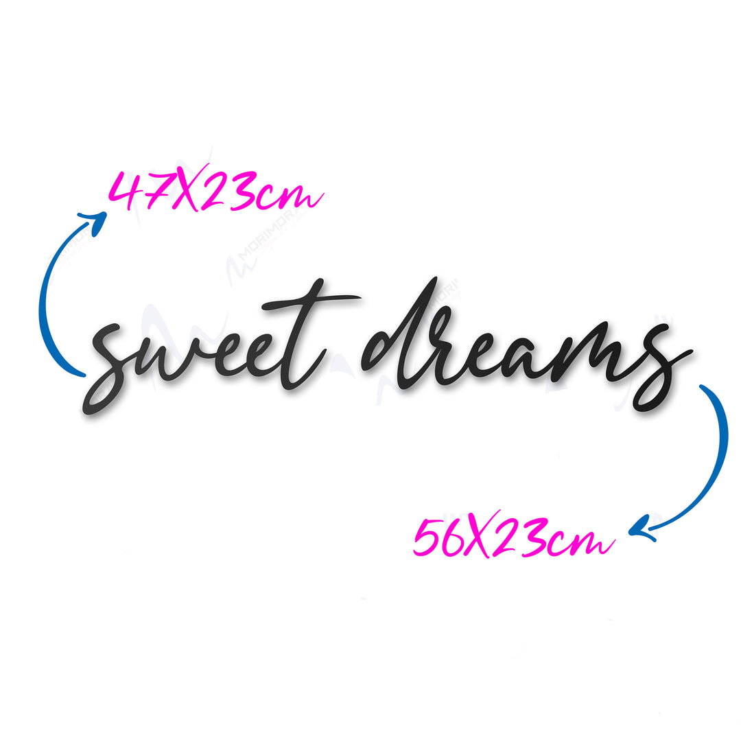 Sweet Dreams Metal Duvar Yazısı