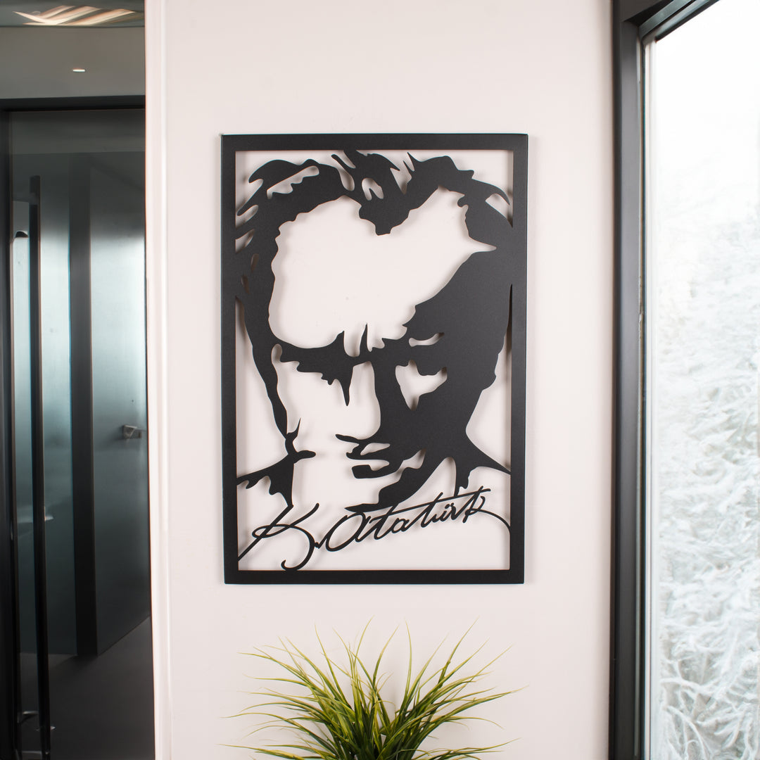 Atatürk Silüeti Metal Duvar Tablosu