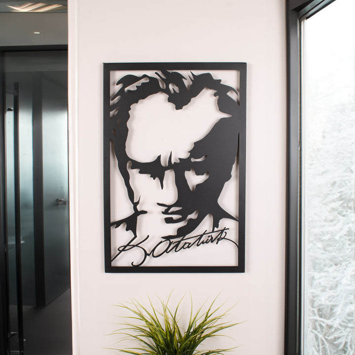 Atatürk Silüeti Metal Duvar Tablosu