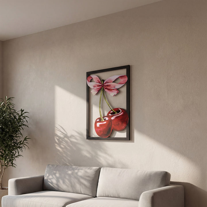 Kiraz Metal Duvar Dekoru