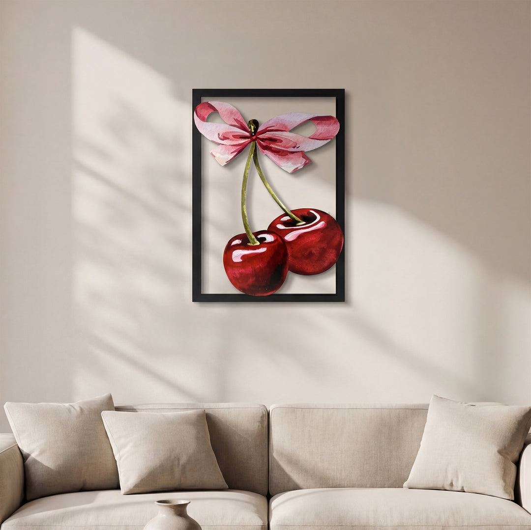 Kiraz Metal Duvar Dekoru