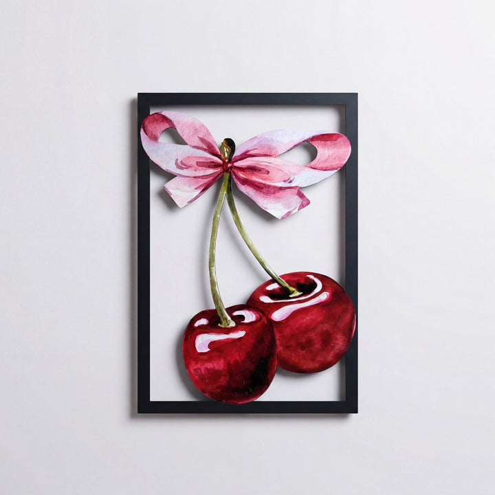 Kiraz Metal Duvar Dekoru