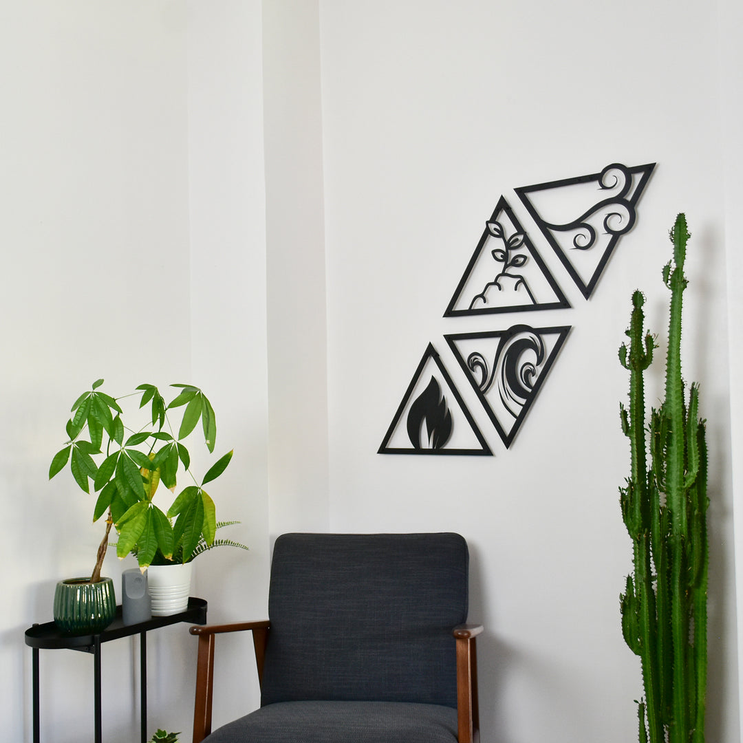 Delta Four Elements Metal Wall Painting