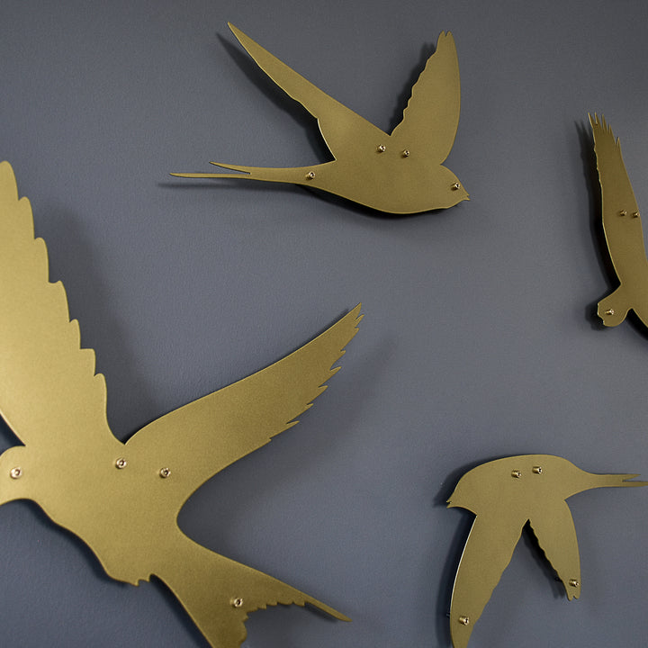 Flying Birds Metal Duvar Tablosu
