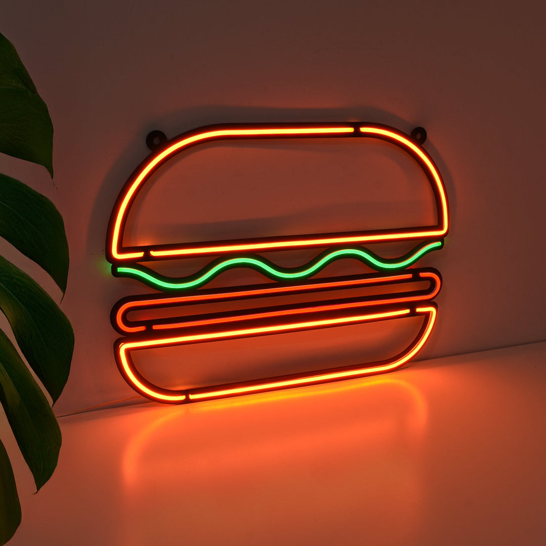 Hamburger Neon Dekor