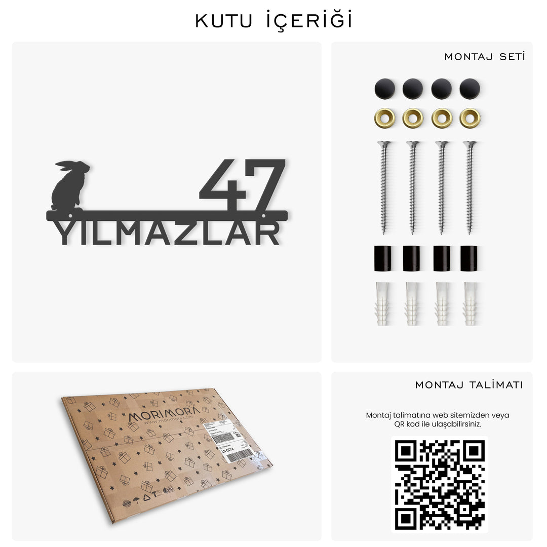 Kişiye Özel Hayvan Figürlü Kapı İsimliği