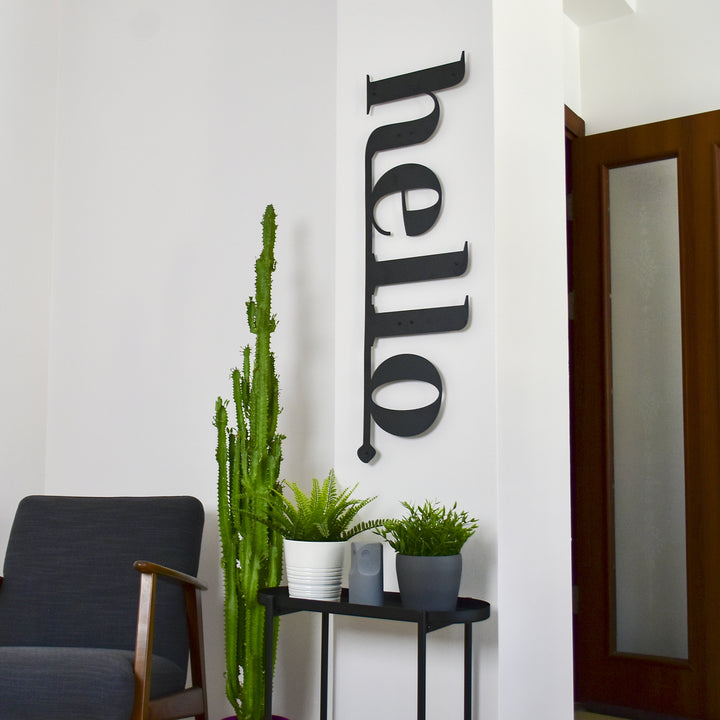 Hello Metal Wall Painting