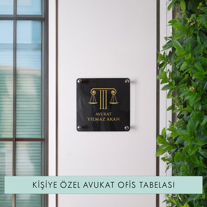 Kişiye Özel Avukat Ofis Tabelası