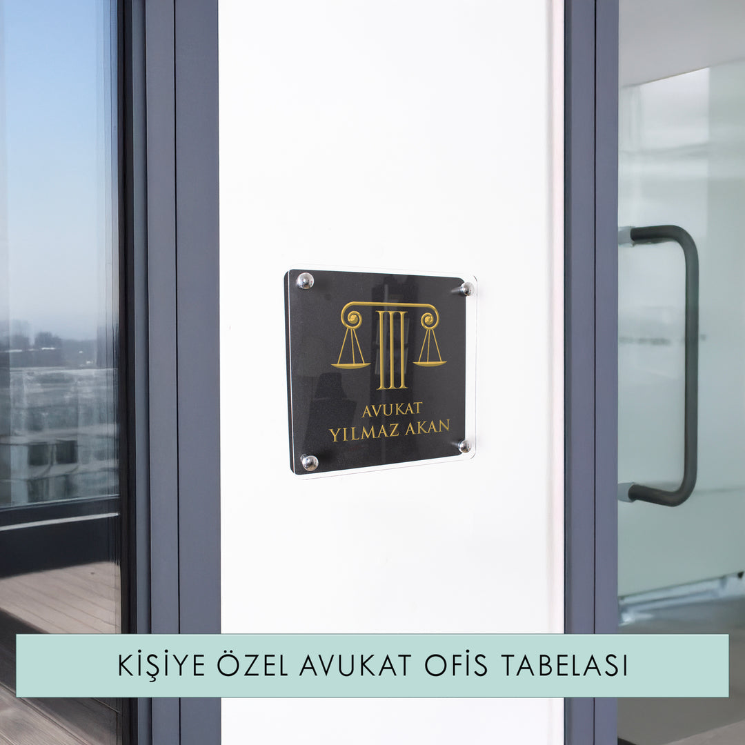 Kişiye Özel Avukat Ofis Tabelası