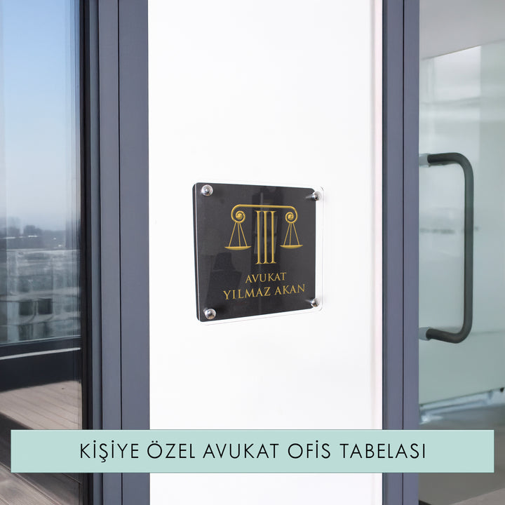 Kişiye Özel Avukat Ofis Tabelası