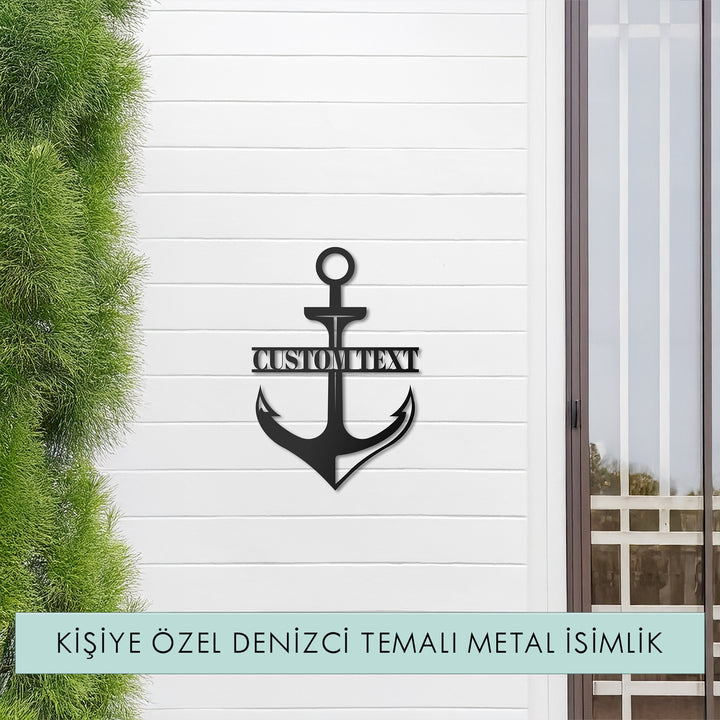 Kişiye Özel Denizci Temalı Metal İsimlik