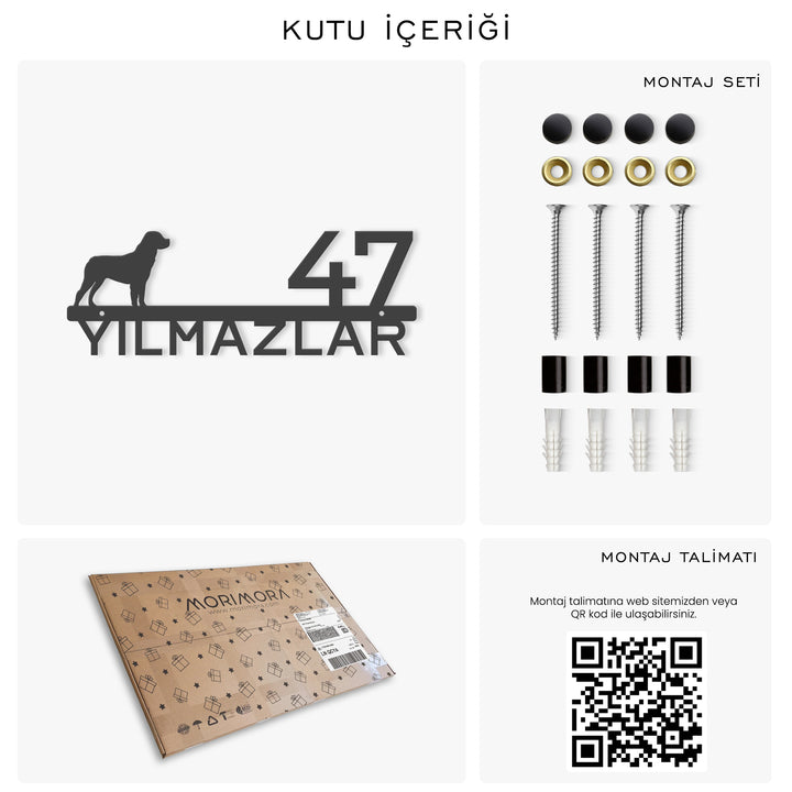 Kişiye Özel Köpek Temalı Kapı İsimliği