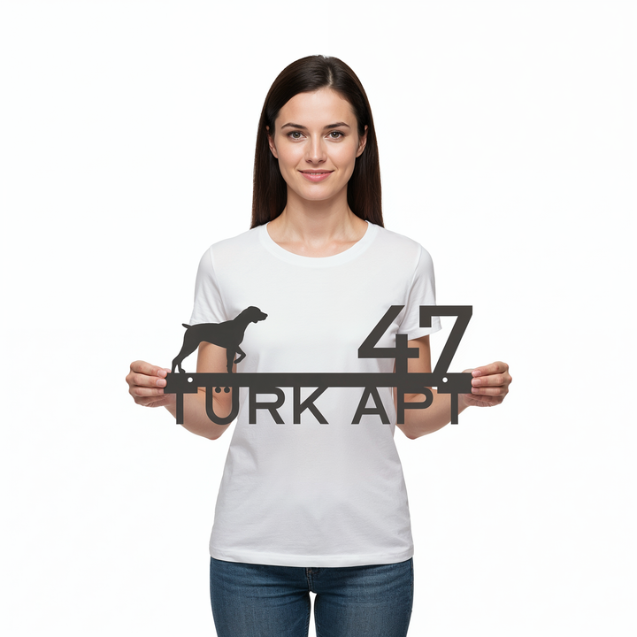 Kişiye Özel Köpek Temalı Kapı İsimliği - Set-5