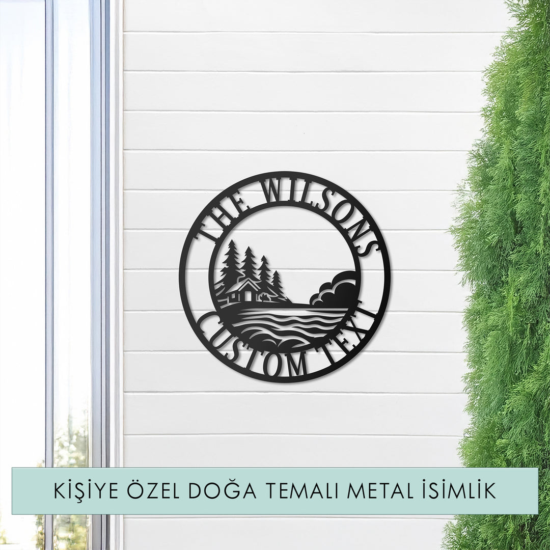 Kişiye Özel Göl Evi Temalı Metal İsimlik