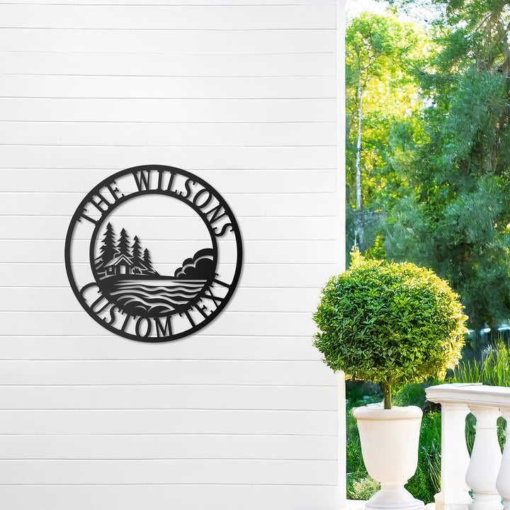 Kişiye Özel Göl Evi Temalı Metal İsimlik
