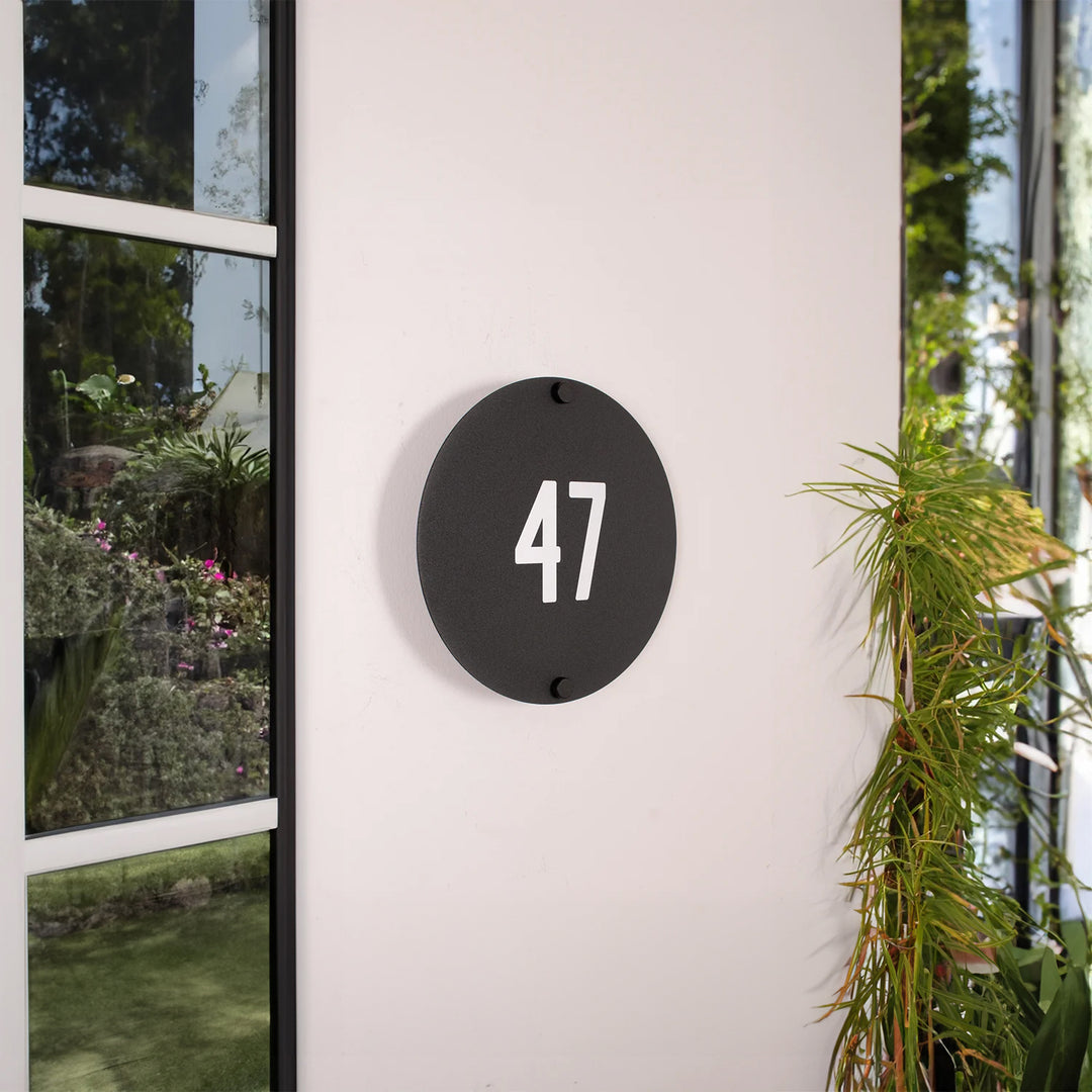 Minimalist Metal Daire Kapı Numarası