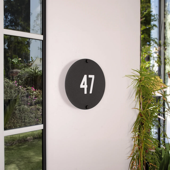 Minimalist Metal Daire Kapı Numarası