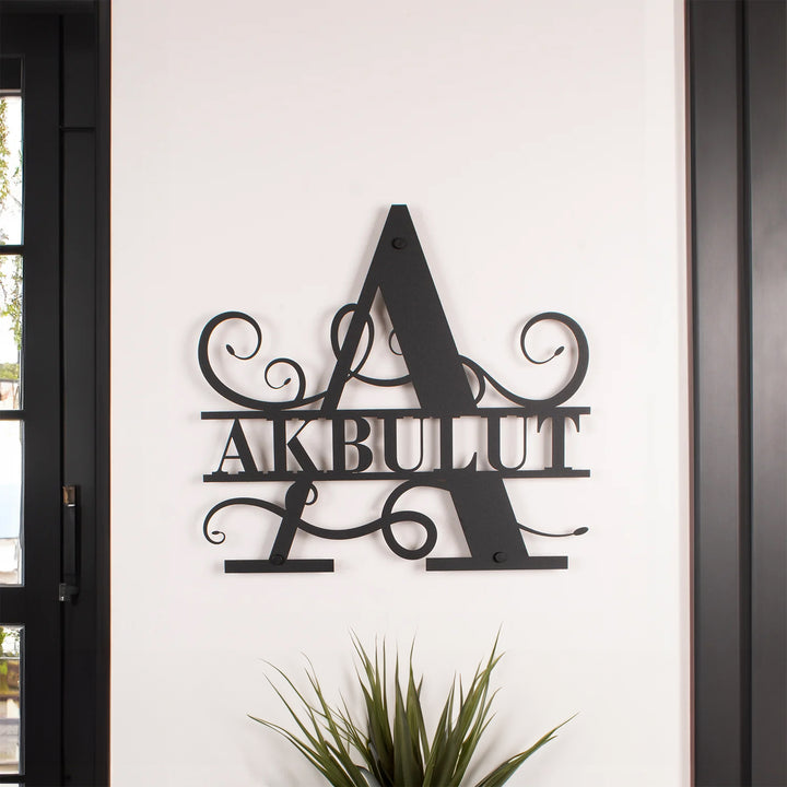 Kişiye Özel Metal Monogram İsimlik