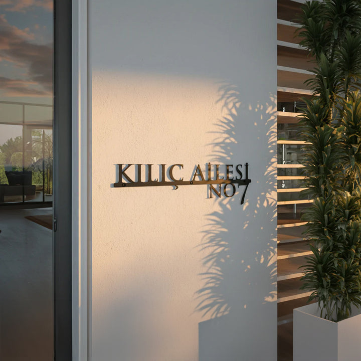 Modern Tarzda Kişiselleştirilebilir Adres Tabelası