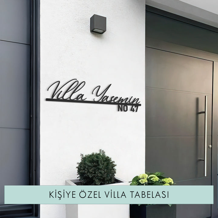 Kişiye Özel Metal Villa İsimliği