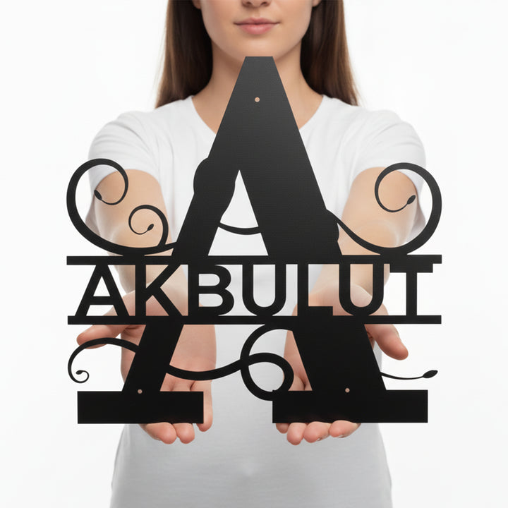 Kişiye Özel Metal Monogram İsimlik